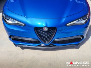 Alfa Romeo Giulia Front Canards - Carbon Fiber - V2 - Feroce Carbon - Sport/ Ti/ Veloce Alfa Romeo Giulia Front Canards - Carbon Fiber - V2 - Feroce Carbon - Sport/ Ti/ Veloce